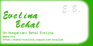 evelina behal business card